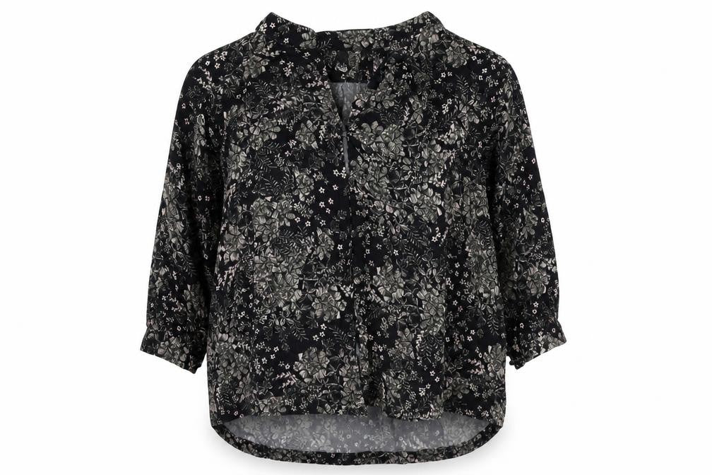 Womens UK Size 8 And/Or Black Basic Blouse