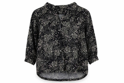 Womens UK Size 8 And/Or Black Basic Blouse