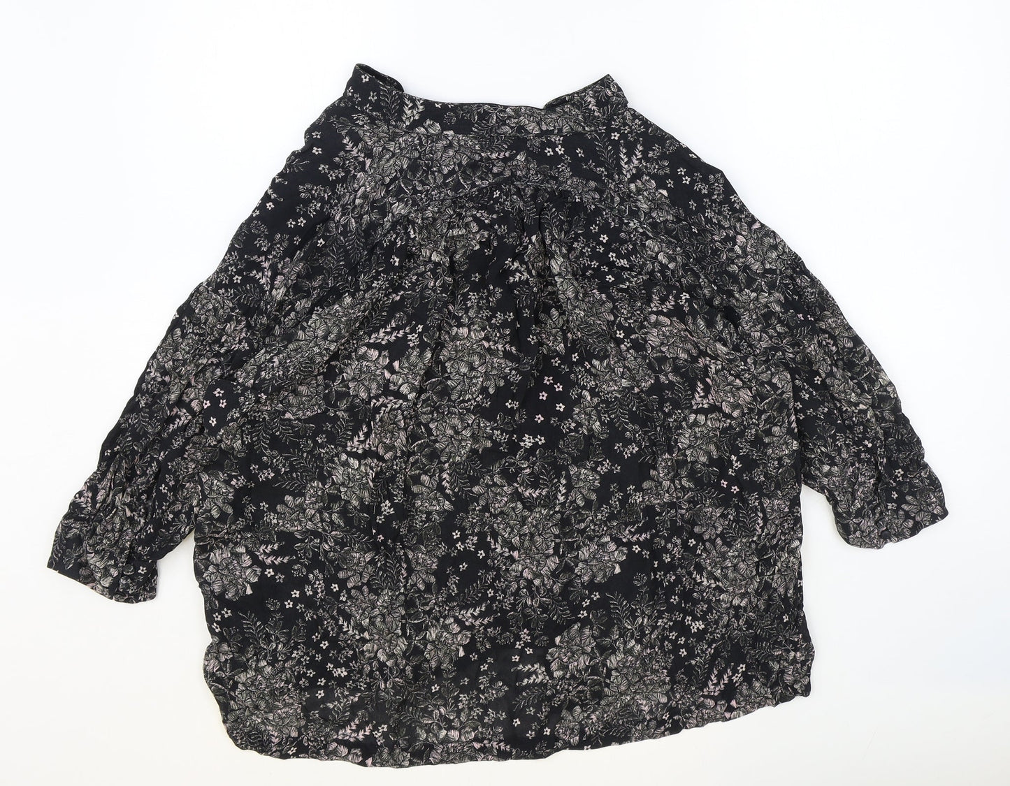 Womens UK Size 8 And/Or Black Basic Blouse