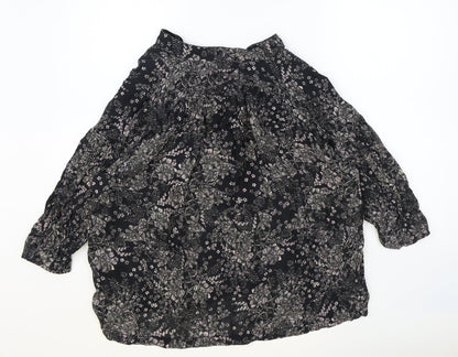 Womens UK Size 8 And/Or Black Basic Blouse