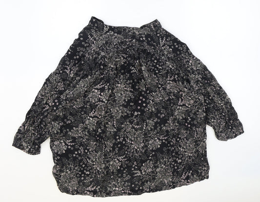Womens UK Size 8 And/Or Black Basic Blouse