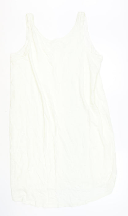 Charli Womens Ivory Polyester Shift Size 14 V-Neck Pullover