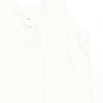 Charli Womens Ivory Polyester Shift Size 14 V-Neck Pullover