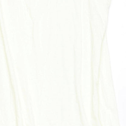 Charli Womens Ivory Polyester Shift Size 14 V-Neck Pullover