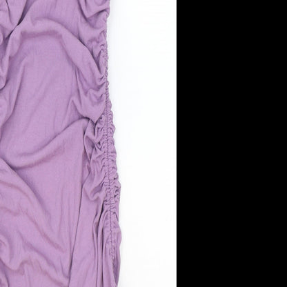 Bailey Rose Womens Purple Rayon Bodycon Size S Round Neck Pullover