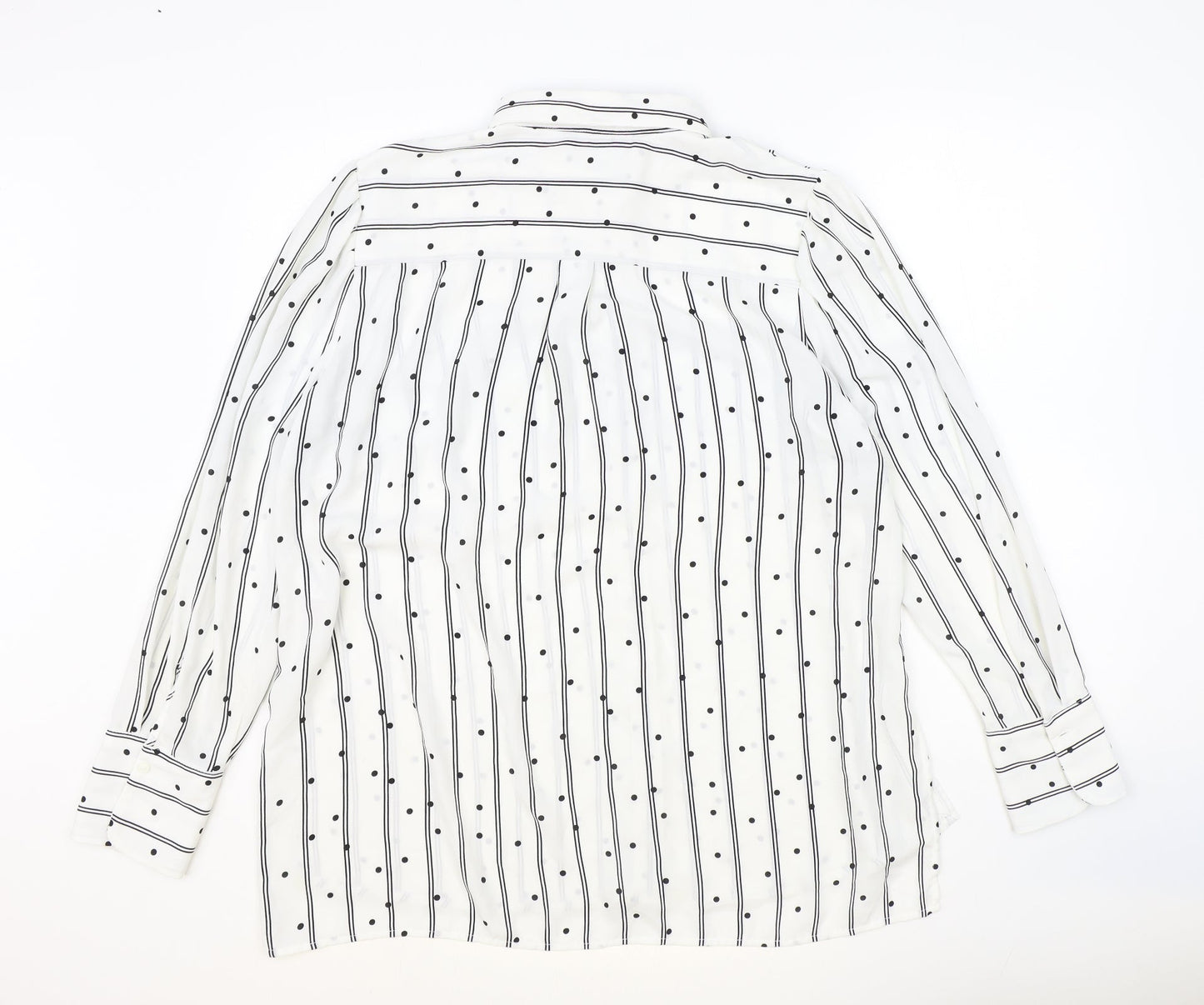 Womens UK Size 16 New Look White Basic Button-Up