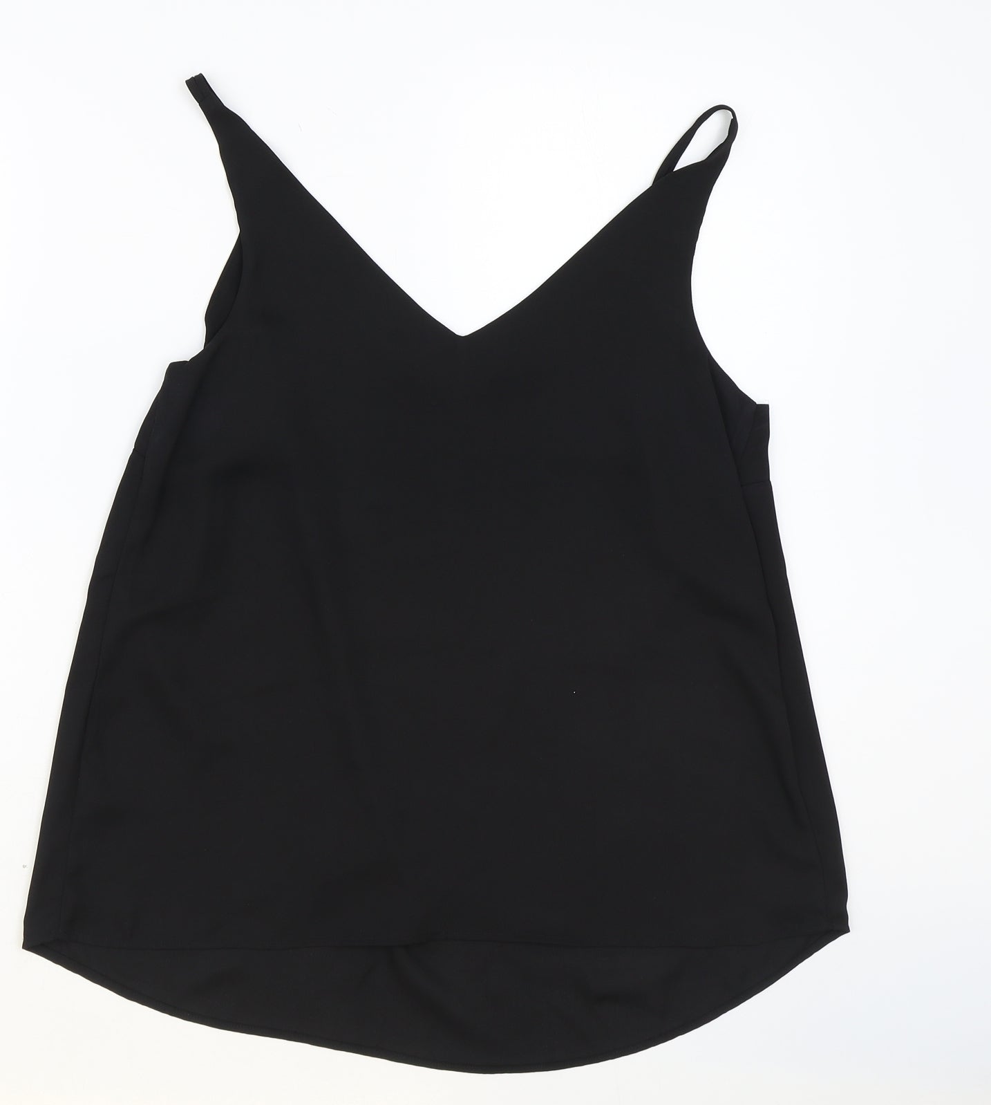 Womens UK Size 12 Papaya Black Basic Tank
