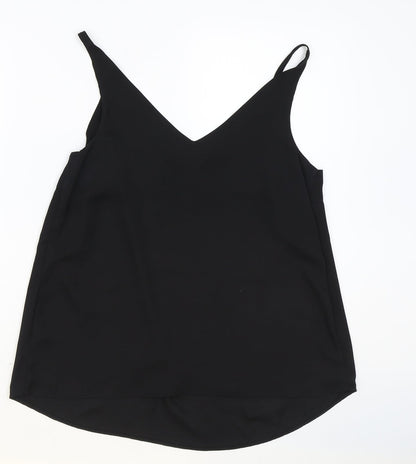 Womens UK Size 12 Papaya Black Basic Tank