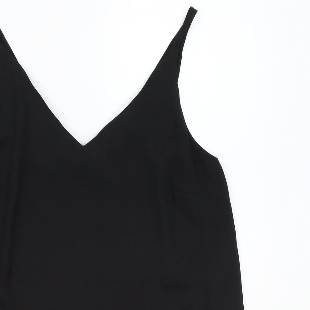 Womens UK Size 12 Papaya Black Basic Tank