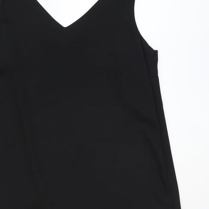 Womens UK Size 12 Papaya Black Basic Tank