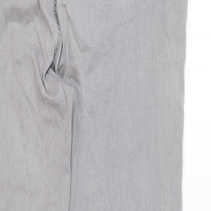 Alexa Womens Grey Cotton Skinny Jeans Size 36 in Regular Zip
