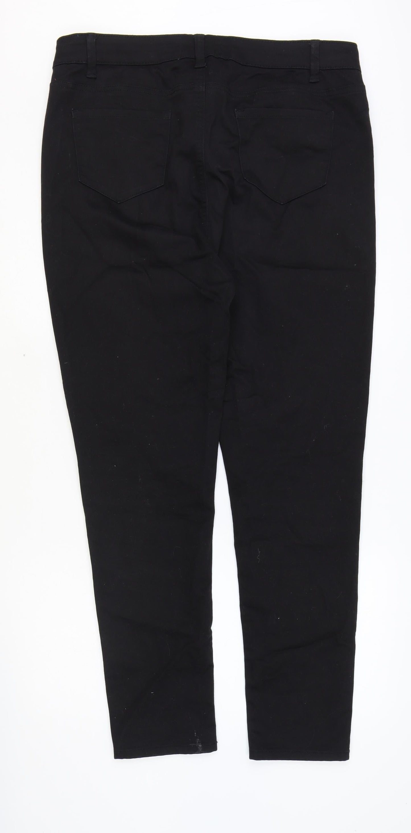 Alexa Womens Black Cotton Skinny Jeans Size 36 in Regular Zip