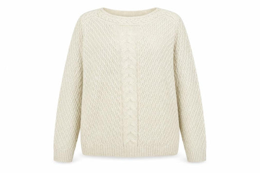 ISLE Womens Brown Round Neck Acrylic Pullover Jumper Size M