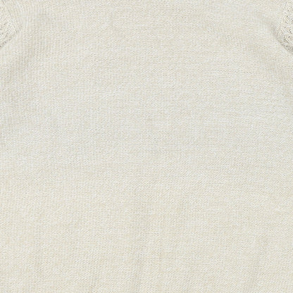 ISLE Womens Brown Round Neck Acrylic Pullover Jumper Size M