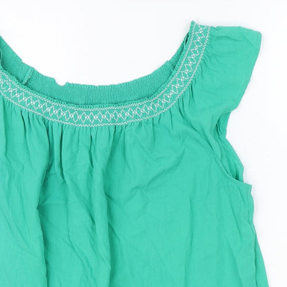 Womens UK Size 8 Marks and Spencer Green Basic T-Shirt