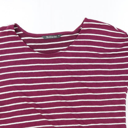 Womens UK Size 12 Bonmarché Purple Basic T-Shirt