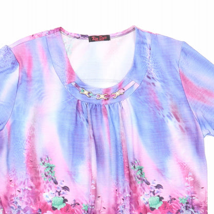 Womens UK Size 2XL Xin Da Multicoloured Basic T-Shirt