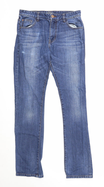 Very Mens Blue Cotton Skinny Jeans Size 32 in Regular Zip