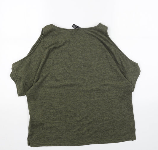 Womens UK Size M New Look Green Pullover Jumper