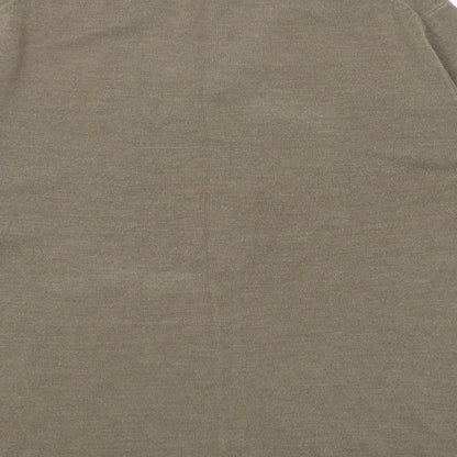 John Lewis Mens Brown V-Neck Acrylic Pullover Jumper Size L