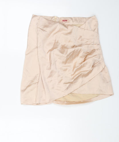 Misspap Womens Pink Polyester Mini Skirt Size 6 Zip