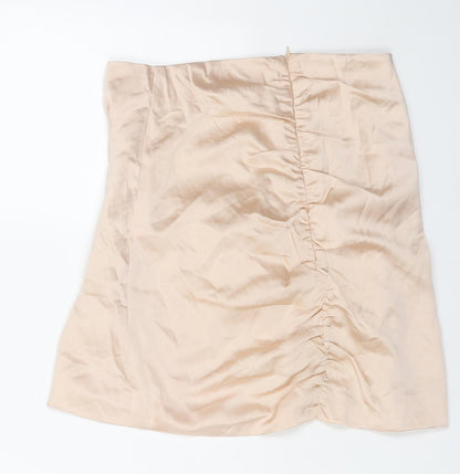 Misspap Womens Pink Polyester Mini Skirt Size 6 Zip