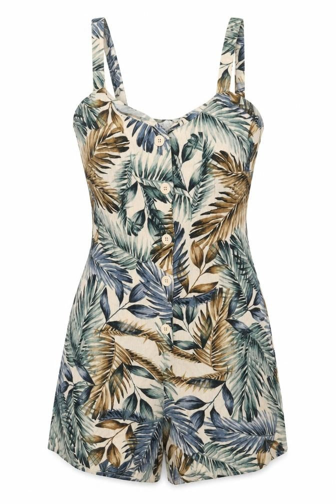 Womens UK Size 8 Primark One-Piece Beige Playsuit