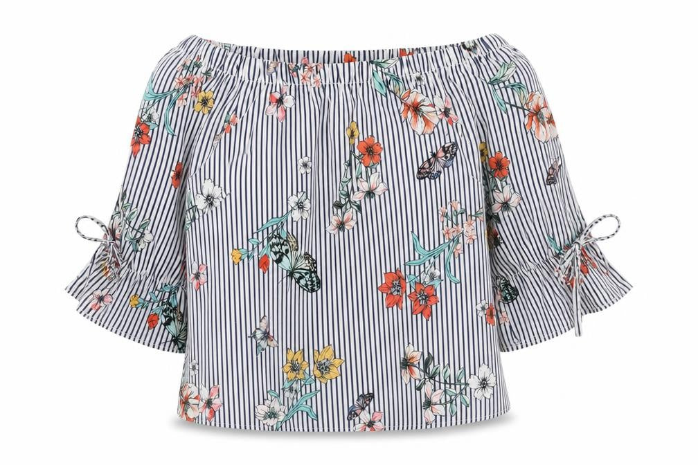 Womens UK Size 14 New Look White Cropped Blouse