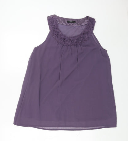 Womens UK Size 8 INTOWN Purple Basic Tank