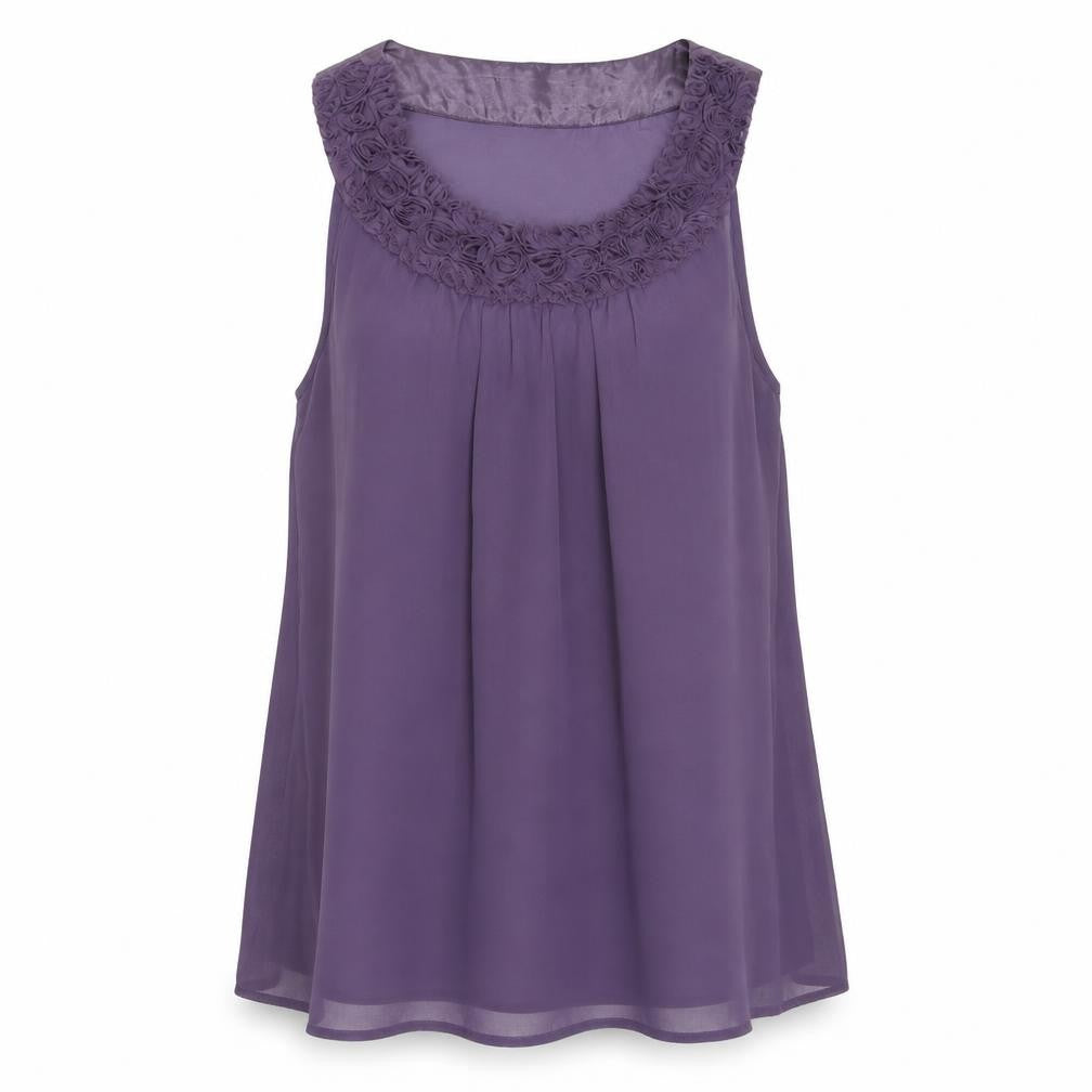 Womens UK Size 8 INTOWN Purple Basic Tank