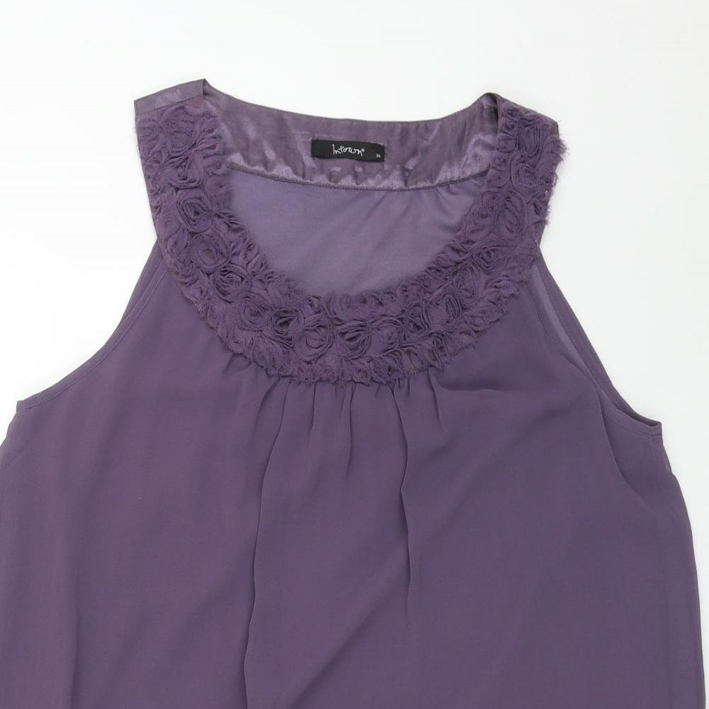Womens UK Size 8 INTOWN Purple Basic Tank