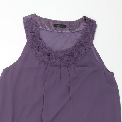 Womens UK Size 8 INTOWN Purple Basic Tank