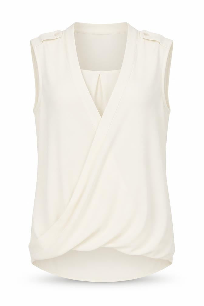 Womens UK Size 8 Oasis Beige Basic Blouse