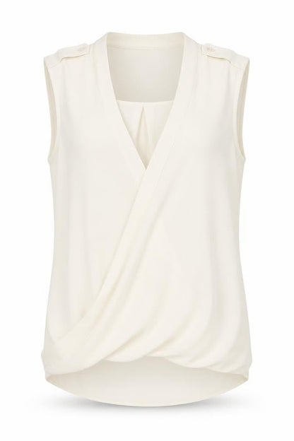 Womens UK Size 8 Oasis Beige Basic Blouse