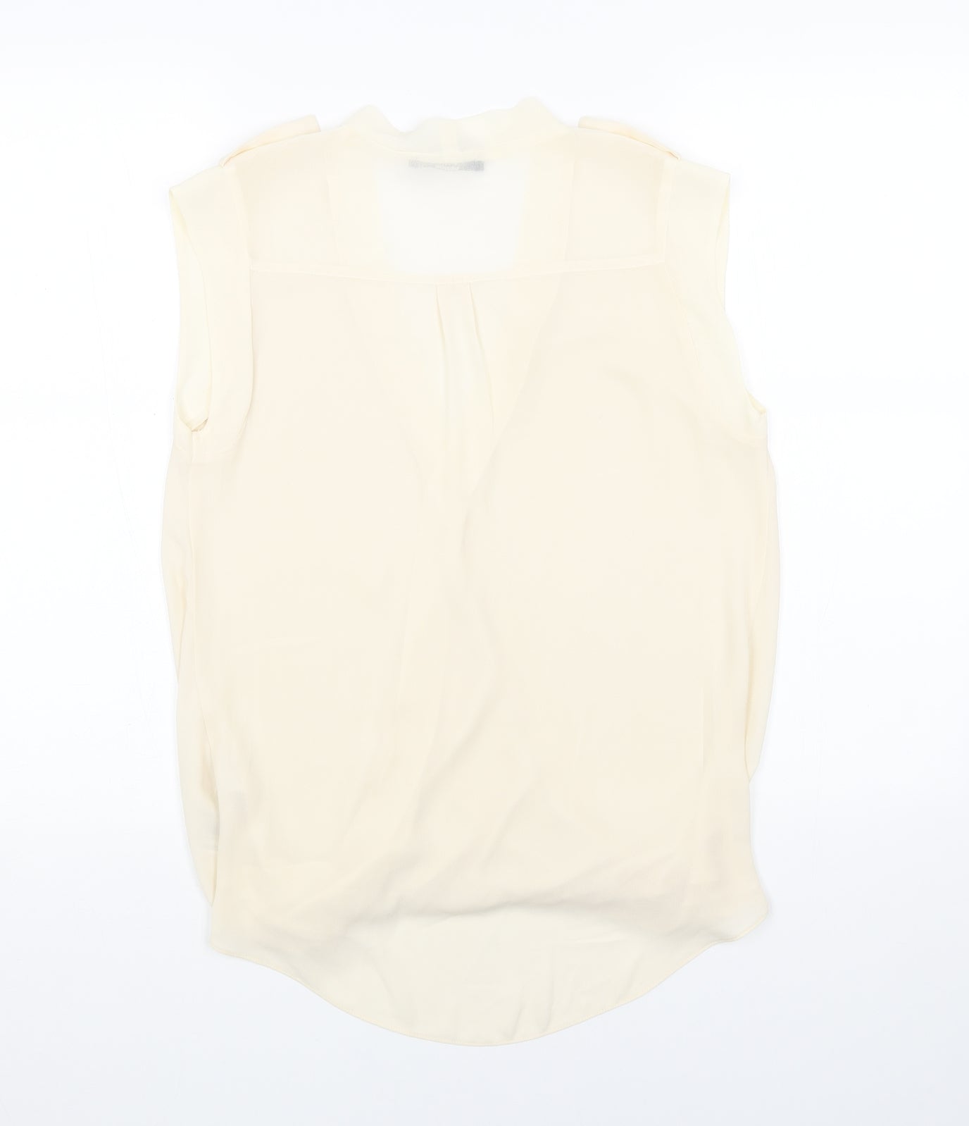 Womens UK Size 8 Oasis Beige Basic Blouse