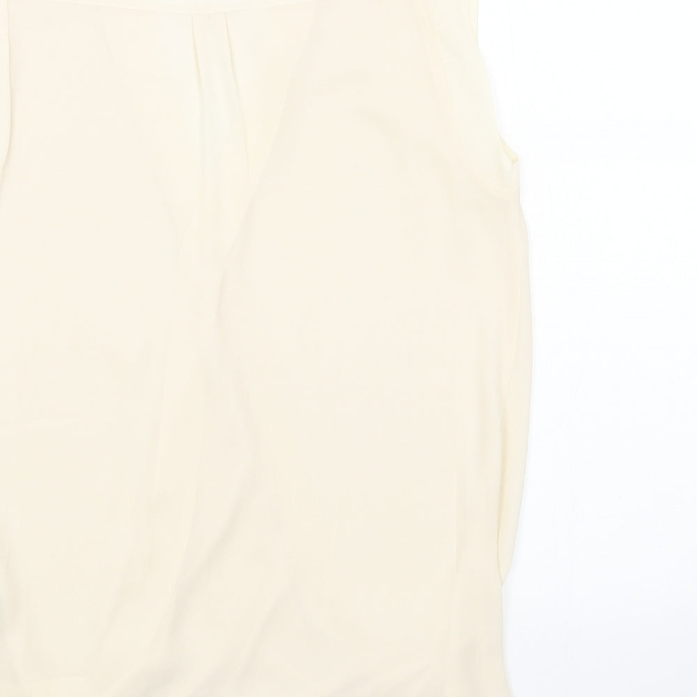Womens UK Size 8 Oasis Beige Basic Blouse
