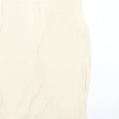 Womens UK Size 8 Oasis Beige Basic Blouse