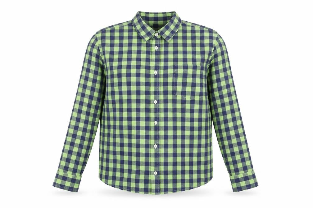 Womens UK Size M Denim & Co. Green Basic Button-Up