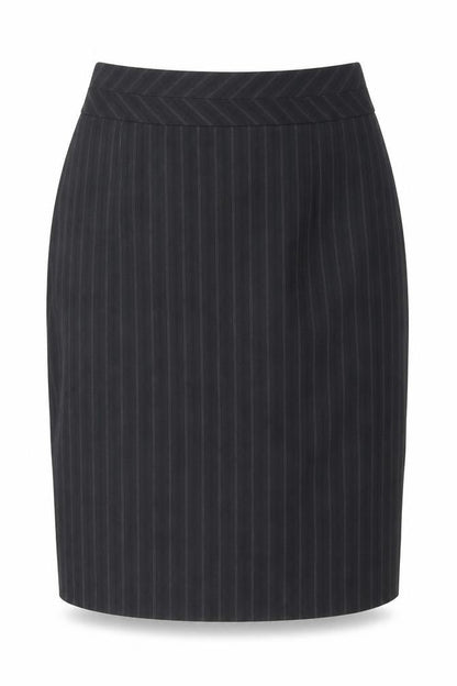 Autonomy Womens Grey Striped Polyester Straight & Pencil Skirt Size 8 Zip