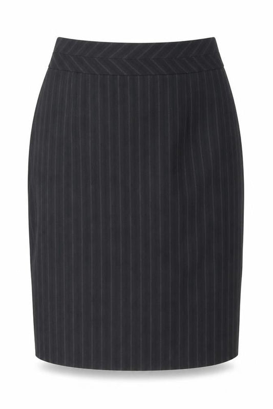 Autonomy Womens Grey Striped Polyester Straight & Pencil Skirt Size 8 Zip