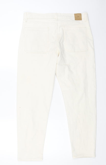 Womens UK Size 34 in Marks and Spencer Regular Fit Tapered White Jeans