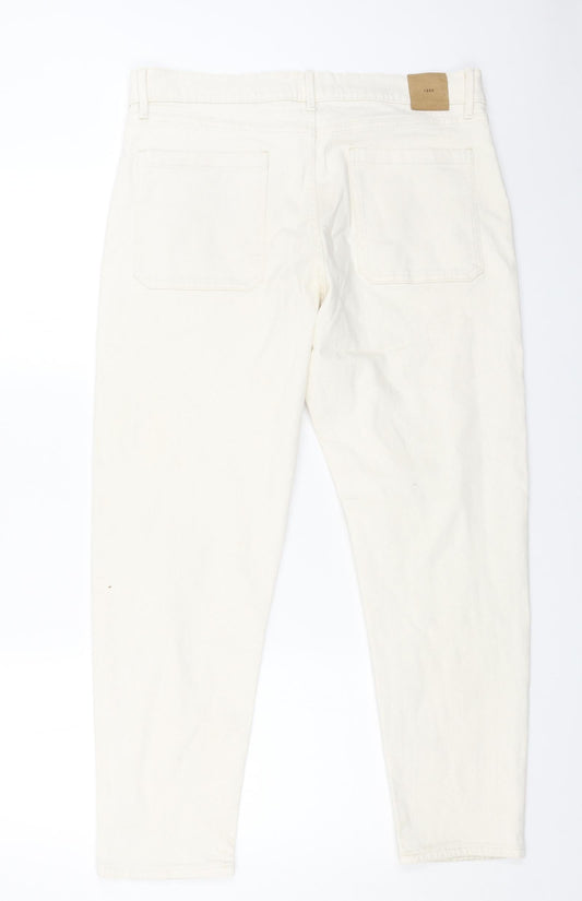 Womens UK Size 34 in Marks and Spencer Regular Fit Tapered White Jeans