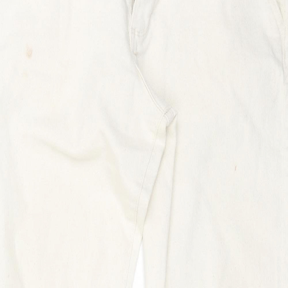 Womens UK Size 34 in Marks and Spencer Regular Fit Tapered White Jeans