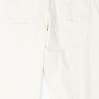 Womens UK Size 34 in Marks and Spencer Regular Fit Tapered White Jeans