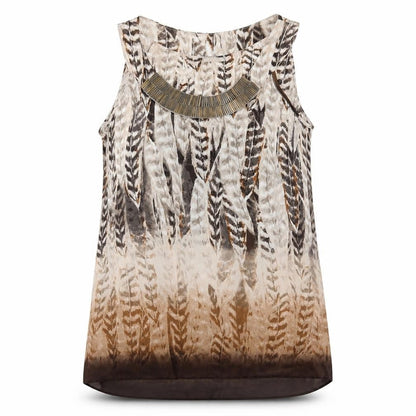 Womens UK Size S Wallis Brown Basic Tank