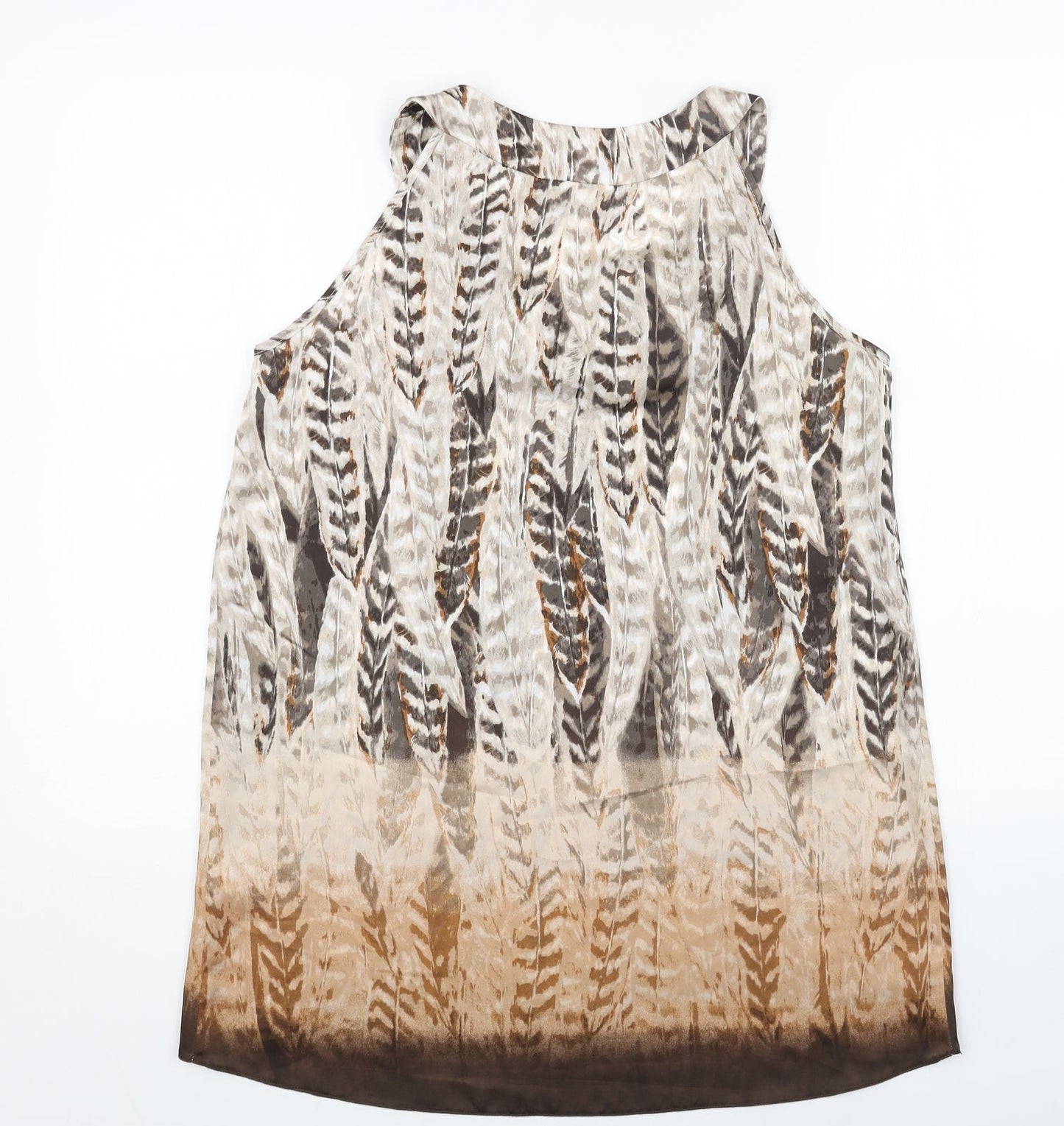 Womens UK Size S Wallis Brown Basic Tank