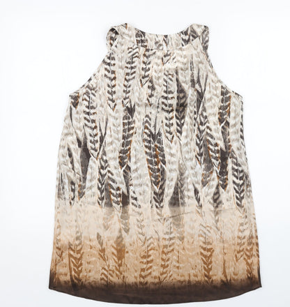 Womens UK Size S Wallis Brown Basic Tank