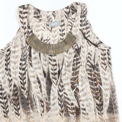 Womens UK Size S Wallis Brown Basic Tank