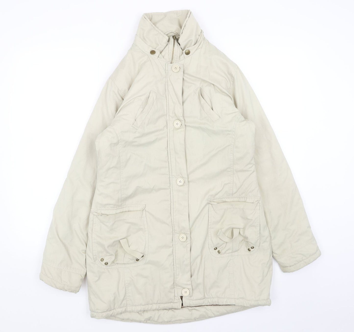 Womens UK Size 12 NEXT Beige Overcoat