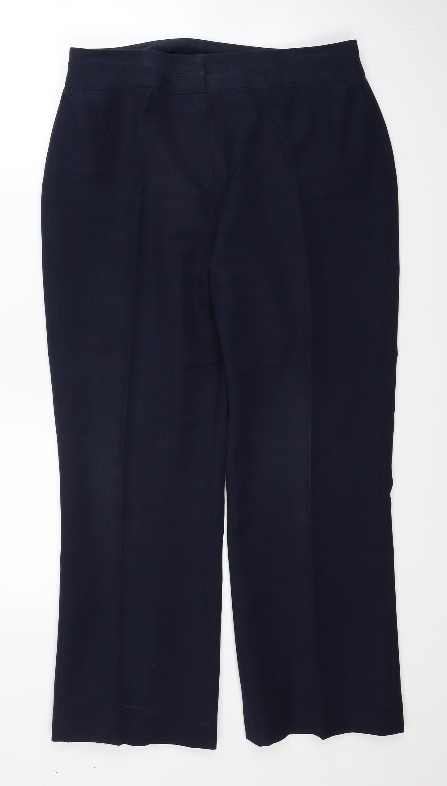 Womens UK Size 14 Berkertex Regular Fit Dress Pants Blue Trousers